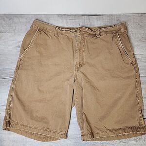 The North Face Shorts Men's 36x9.5 Brown Cotton Hook Loop Cargo Workwear Grunge